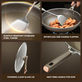 SUMEIGUAN stainless steel spatula included for precise stirring.