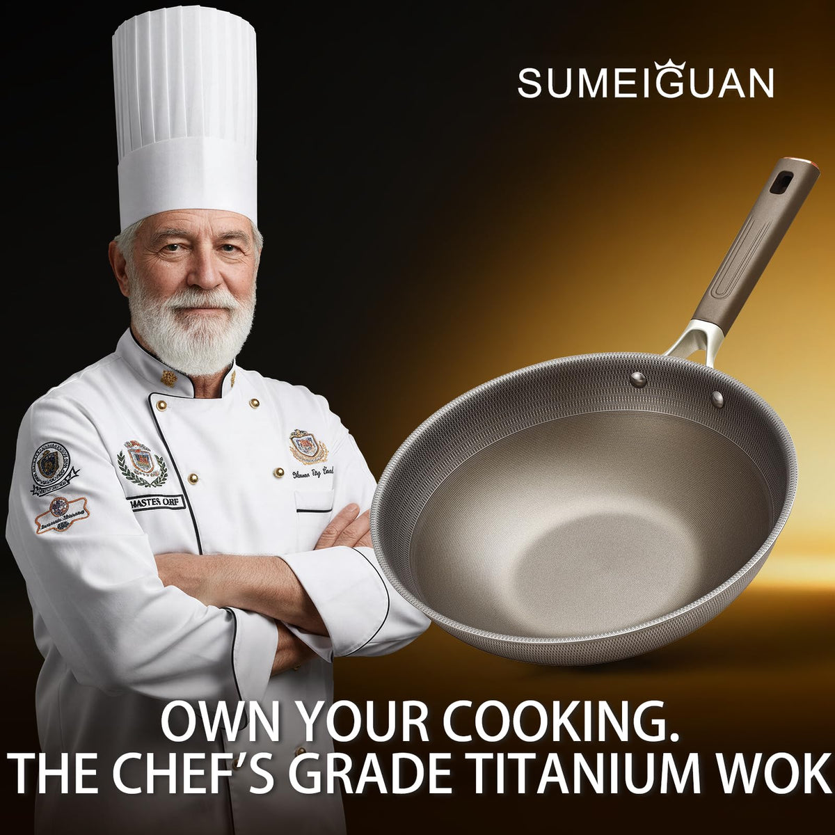 SUMEIGUAN star-texture design adds oil-saving benefits during cooking.