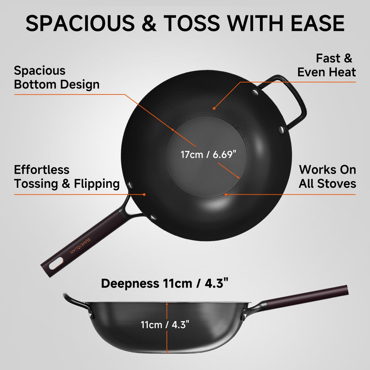 SUMEIGUAN clear-glass lid showcases ingredients while steaming.