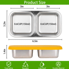 SUMERX double-compartment leakproof lid keeps snacks separate during travel