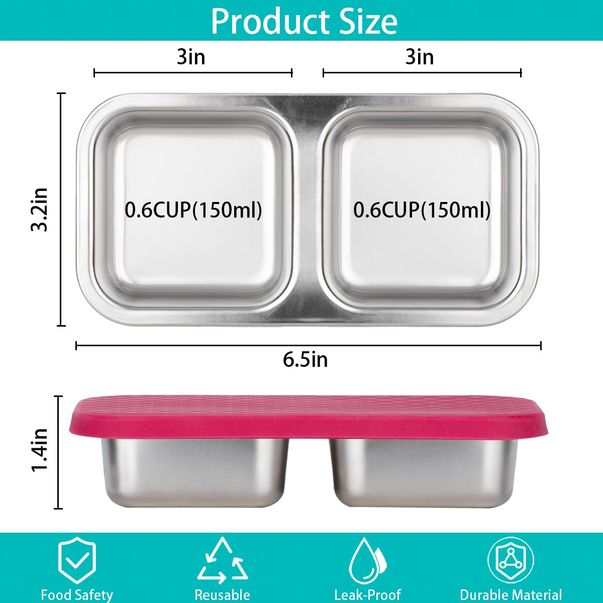 SUMERX portable snack container fits in bags for on-the-go snacks.