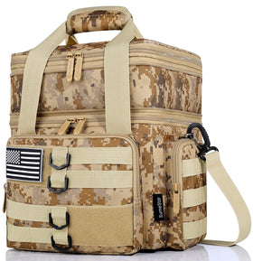 SumeStar tactical lunch box camo front view for rugged outdoor meals.