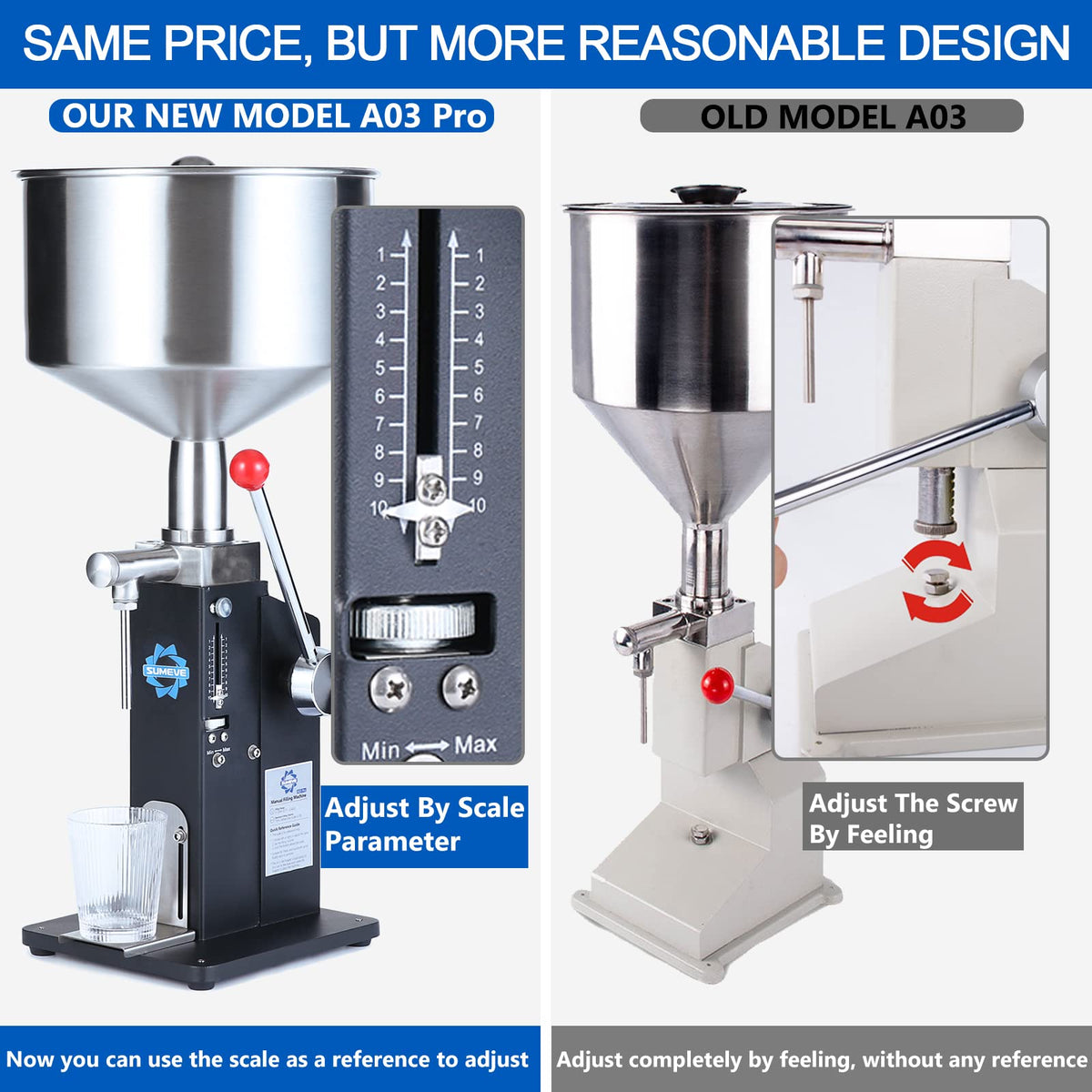 Sumeve A03 Pro shelf-filled design enables direct bottle filling.