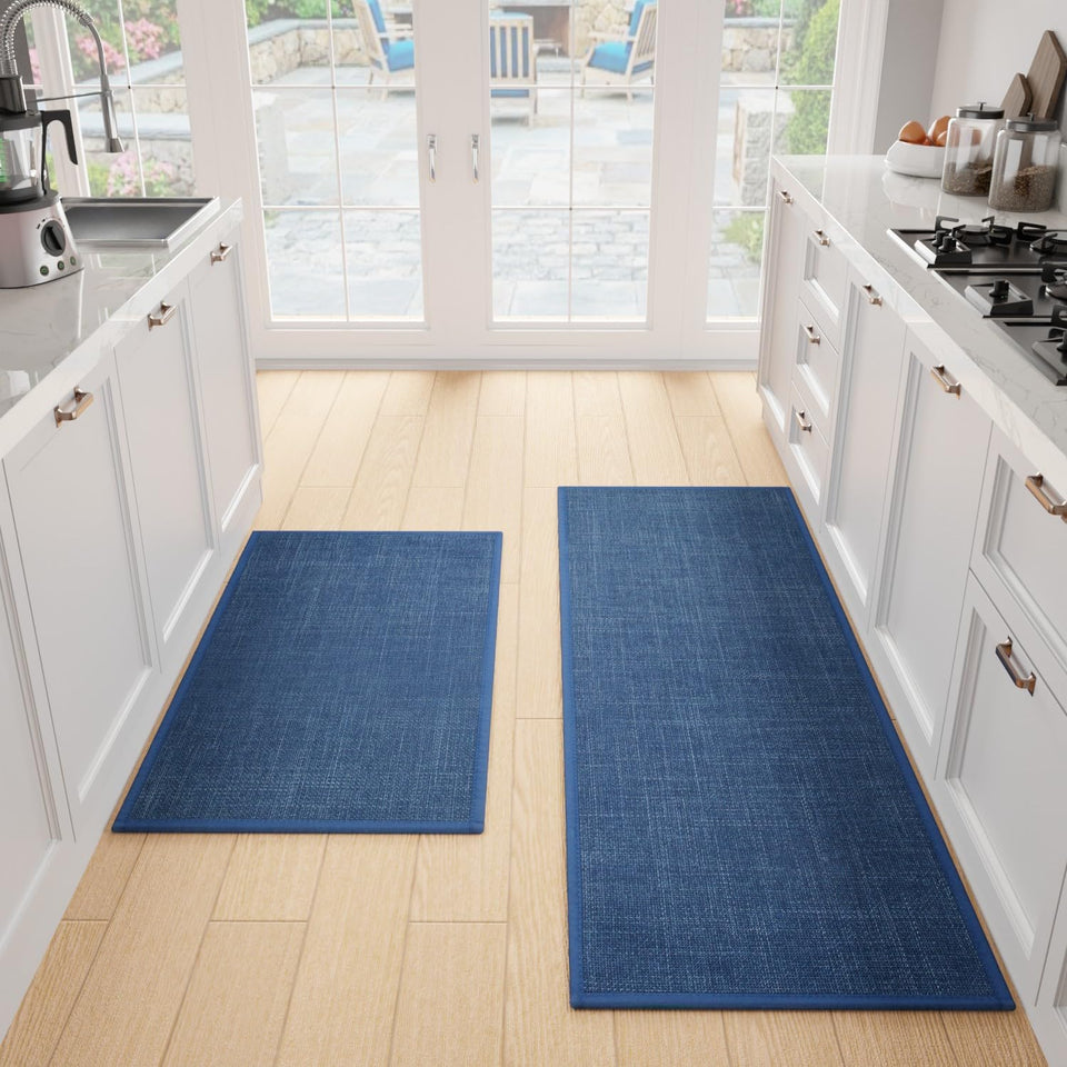 SUMLANS kitchen mat back rubber for secure footing on slick surfaces.