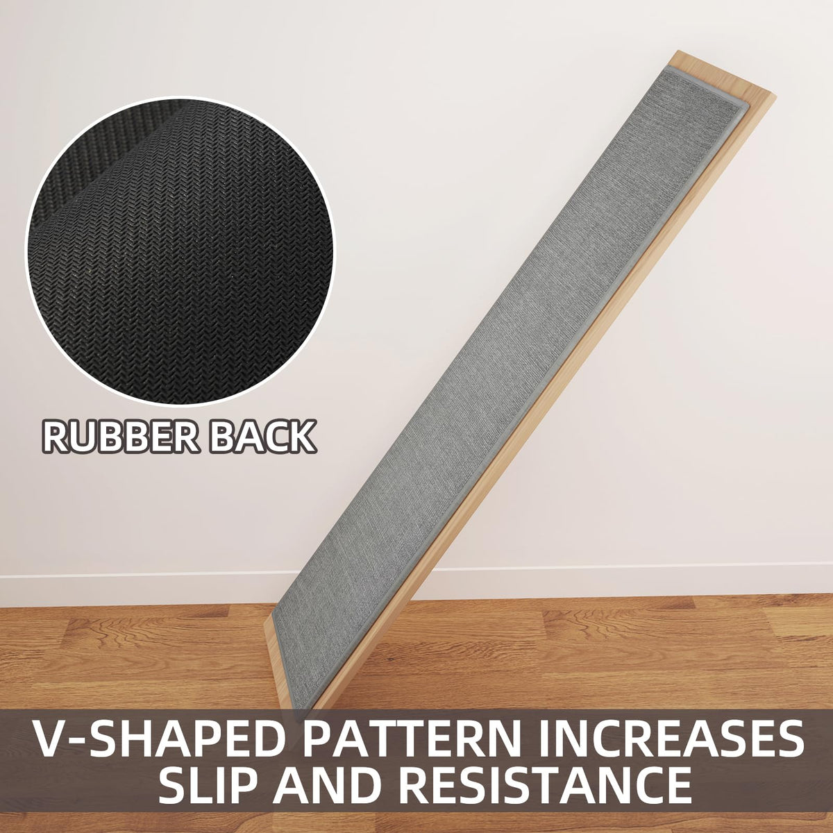 SUMLANS durable, stain-resistant mat protects floors in high-traffic areas.