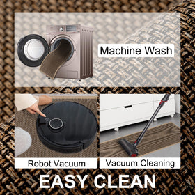 SUMLANS machine-washable kitchen mats simplify maintenance for a fresh look.