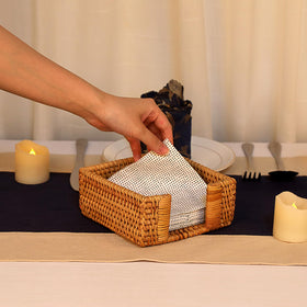 Sumnacon napkin holder with napkins on kitchen counter for easy reach