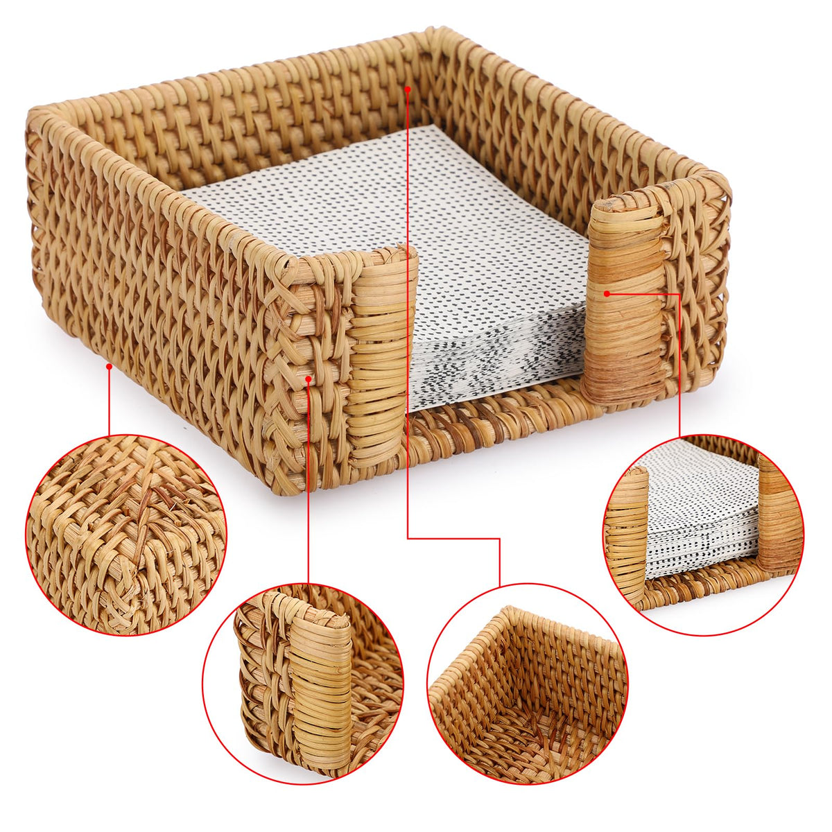 Rustic vintage style napkin holder complements living room décor by Sumnacon