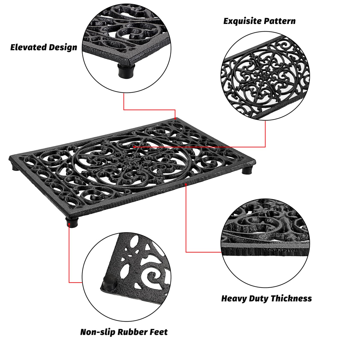 Sumnacon vintage-style trivet functions as table mat or drying pad
