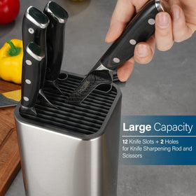 Sumteene Universal Knife Block bottom view with detachable base and drainage