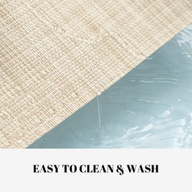 SUMYMERY placemats heat-resistant up to 176F protecting the table during hot meals.