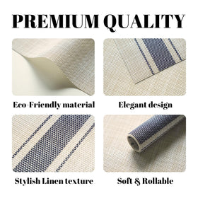 SUMYMERY placemats with woven texture, wipeable surface for quick cleanup.