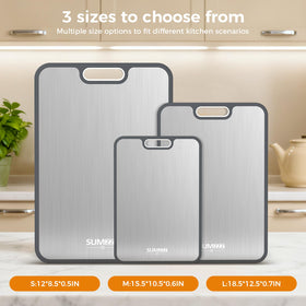 Sumzzz titanium cutting board easy clean non-stick surface after use