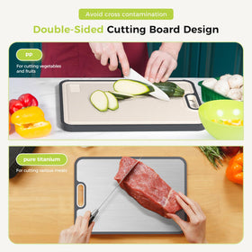 Sumzzz titanium cutting board garlic and ginger milling area for seasoning prep