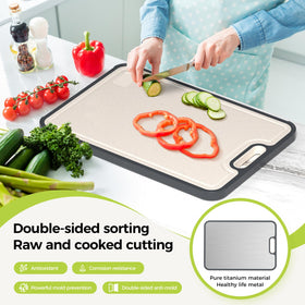 Sumzzz titanium cutting board PP side lightweight stability for quick chopping