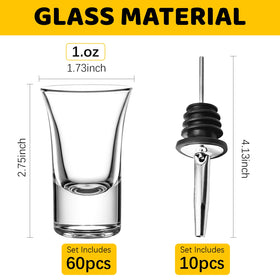 SUN GKOTTA heavy-base shot glasses highlight stability for confident pours
