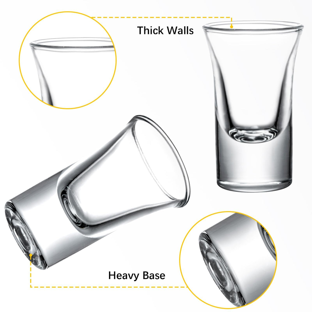 SUN GKOTTA lead-free crystal shot glasses offer crisp clarity and safe reuse