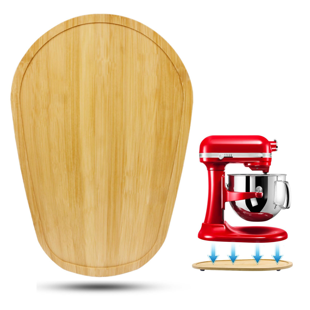 Sun3drucker Bamboo Slider for KitchenAid adds organization on the counter