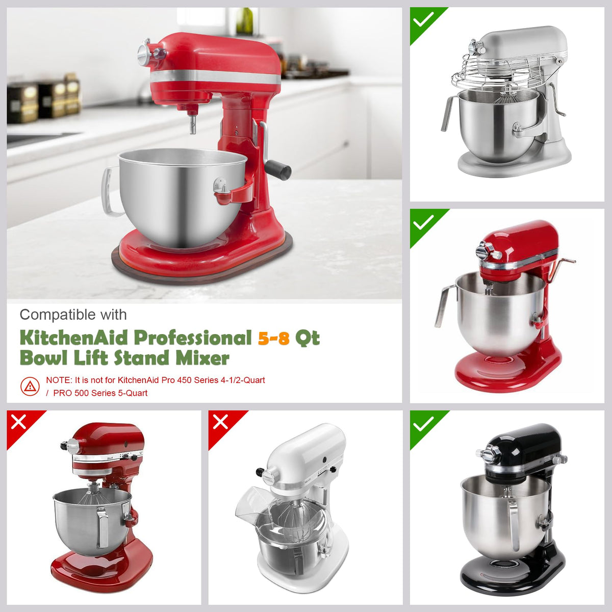 Sun3drucker bamboo slider protects countertops while moving the mixer