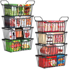 SUNALLY freezer bins demonstrate stackable design for organized deep freezer storage