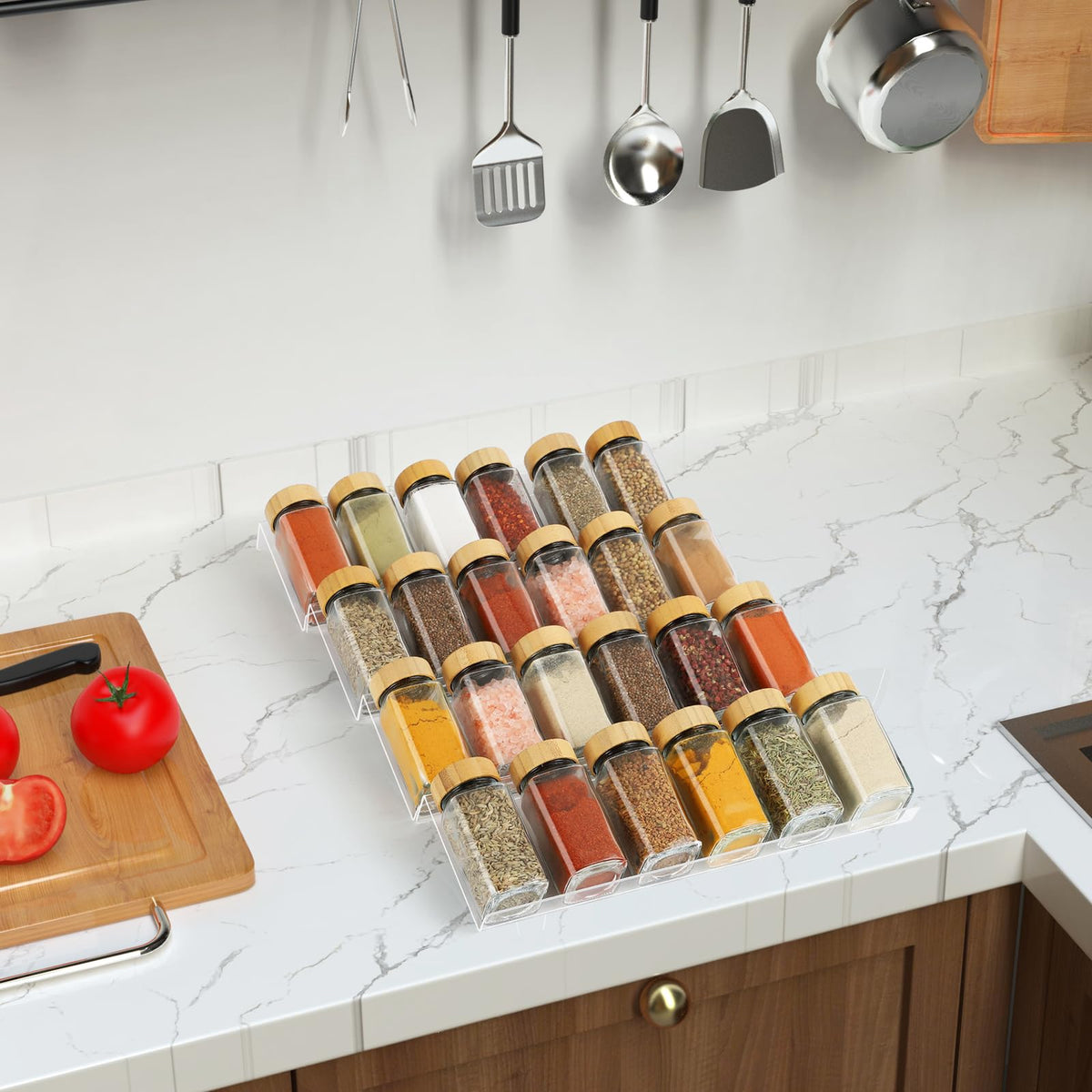 Suneerplay Multiuse Spice Rack holds jars and small bottles