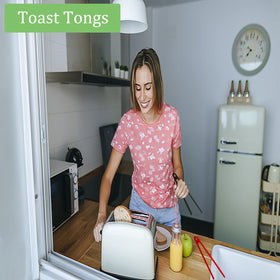 Sunenlyst food-grade silicone tongs safe for everyday cooking