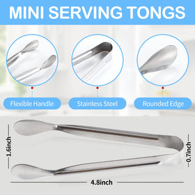 Sunenlyst mini tongs grab ice cubes cleanly for beverages