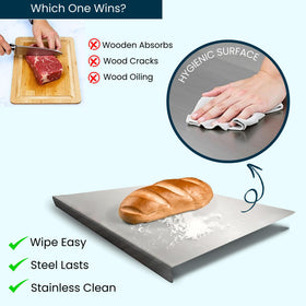 Suneville cutting board doubles as serving or charcuterie board for gatherings.