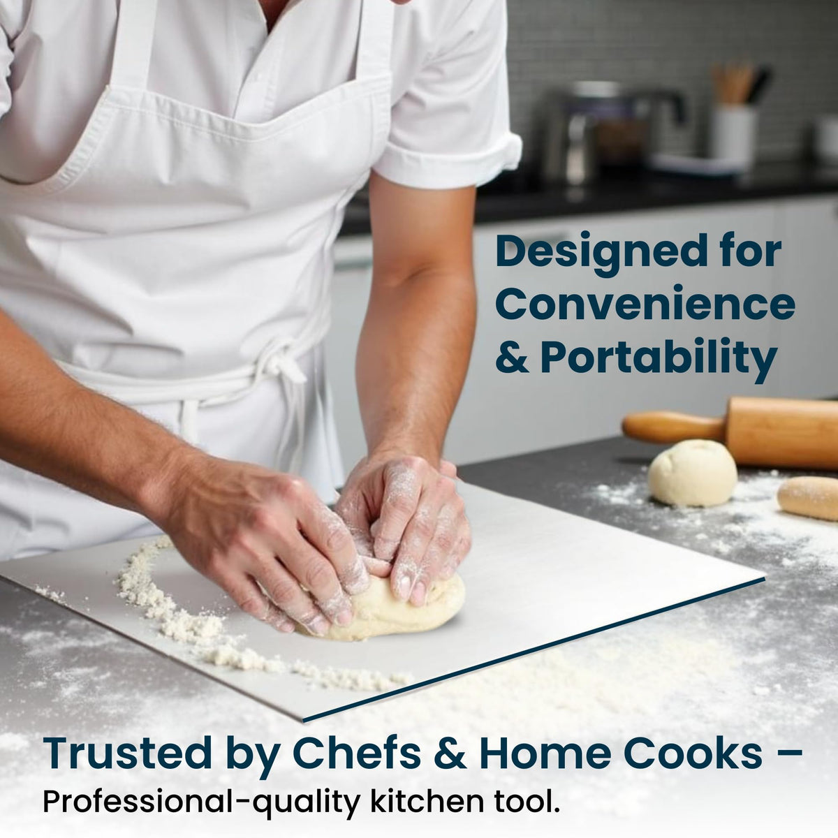 Suneville odor-resistant surface keeps aromas moderate after prep.
