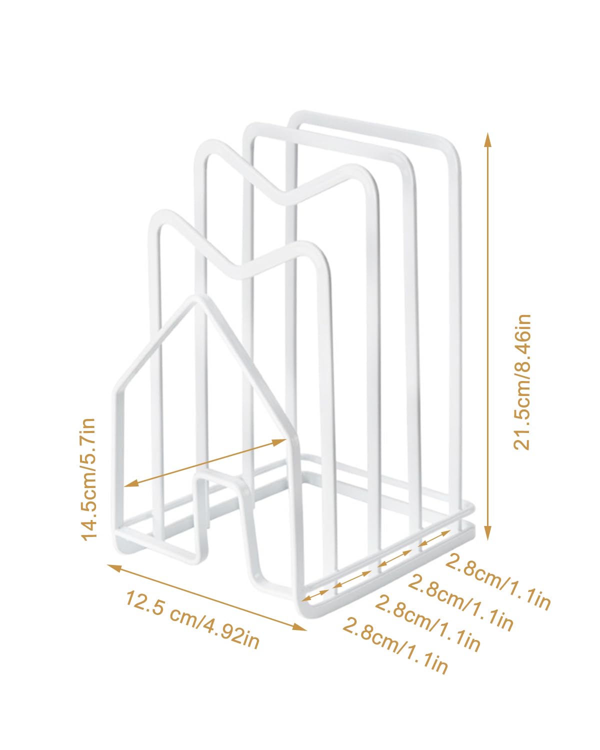 SUNFICON cutting board rack white under-sink placement saves cabinet space.