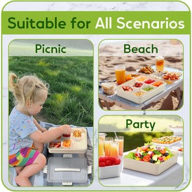 Sunhanny Snackle Box 9 compartments are dishwasher safe for easy cleanup.