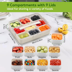 Sunhanny Snackle Box sturdy handle and four latches for easy travel.