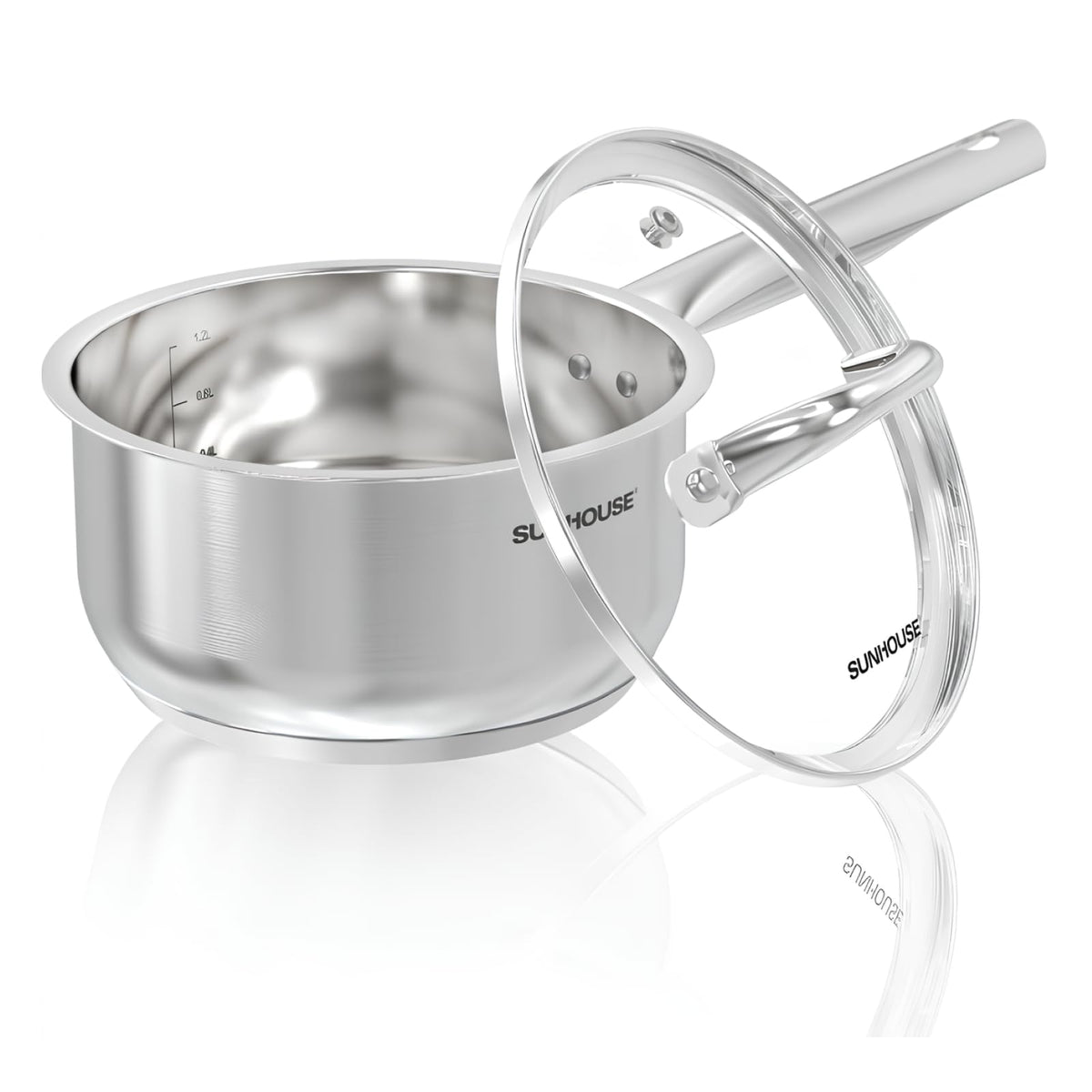 Sunhouse 1.5-quart sauce pan with lid ready for simmering sauces.