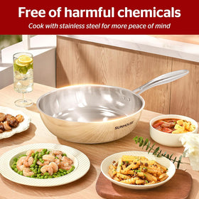 Sunhouse dishwasher-safe pan after cooking shows effortless maintenance.
