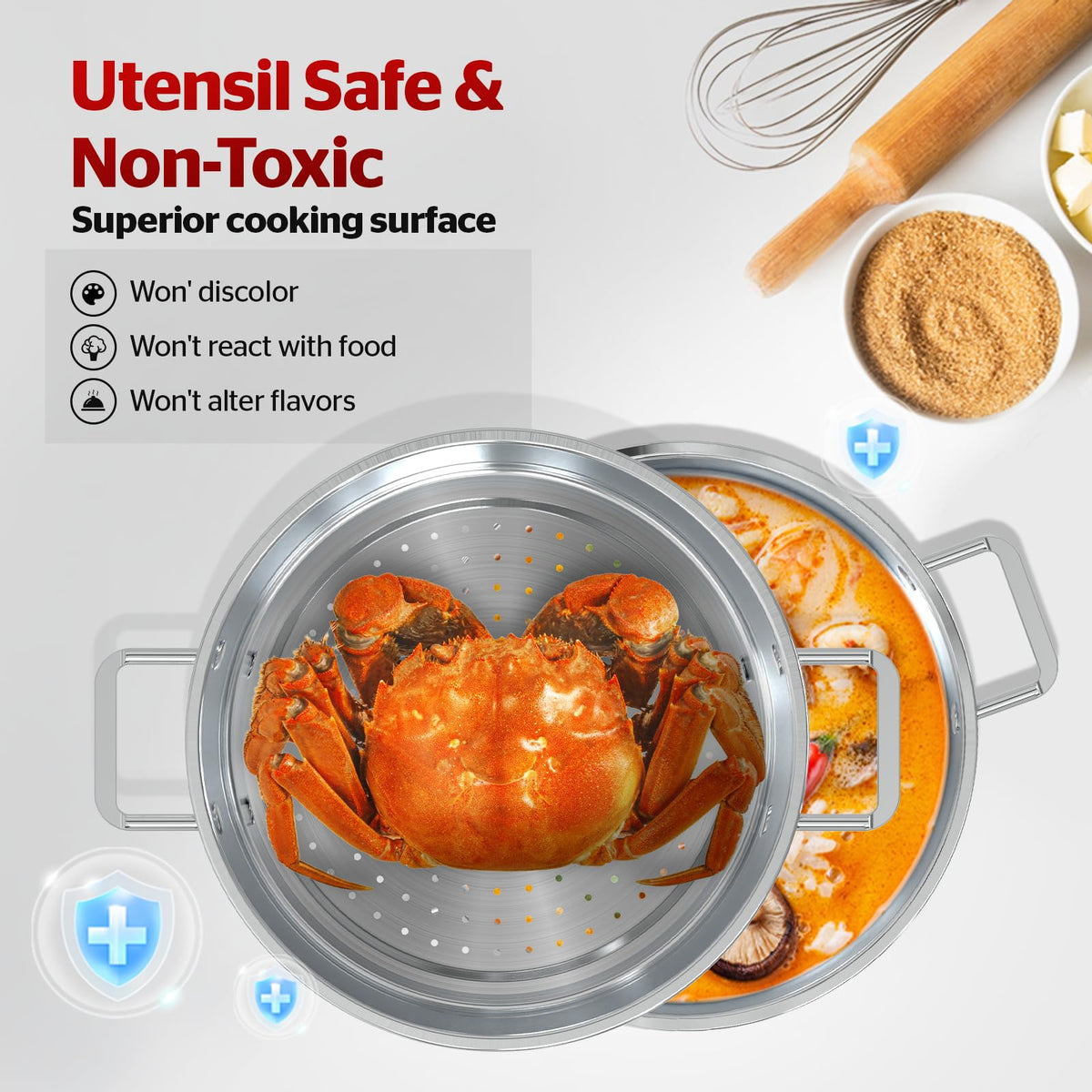 Sunhouse induction-ready base ensures fast, even heating on any cooktop