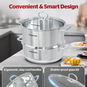 Sunhouse stainless steel stockpot base can be used alone for soups