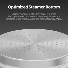 Sunhouse steamer insert shows uniform steam holes for even heating.