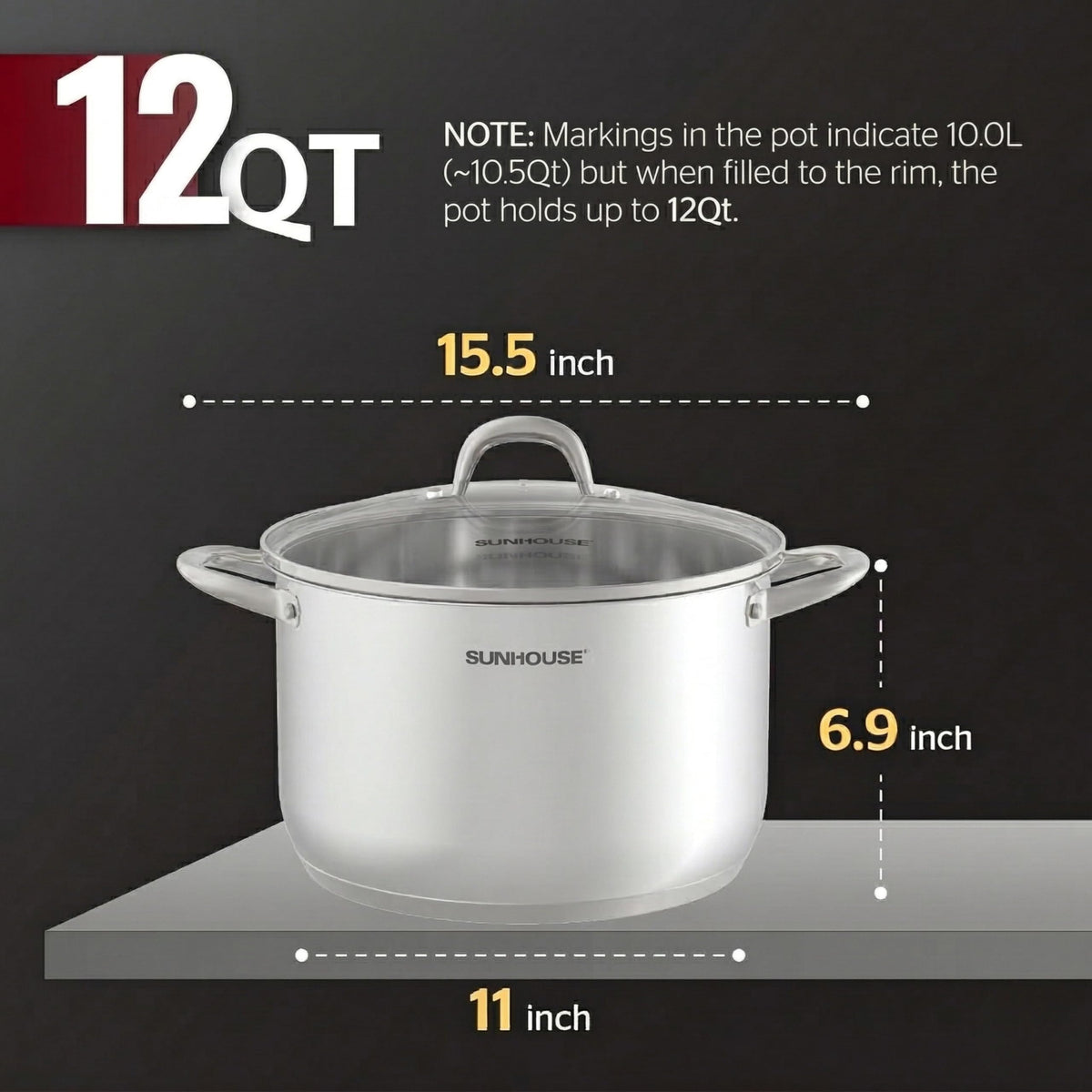 Sunhouse stock pot boiling pasta for family meals