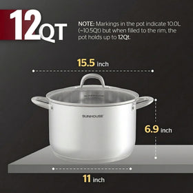 Sunhouse stock pot boiling pasta for family meals