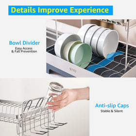 SUNLY anti-slip base ensures safe drying on kitchen counters.