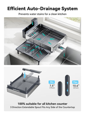 SUNLY deep flatware caddy fits tall utensils securely.