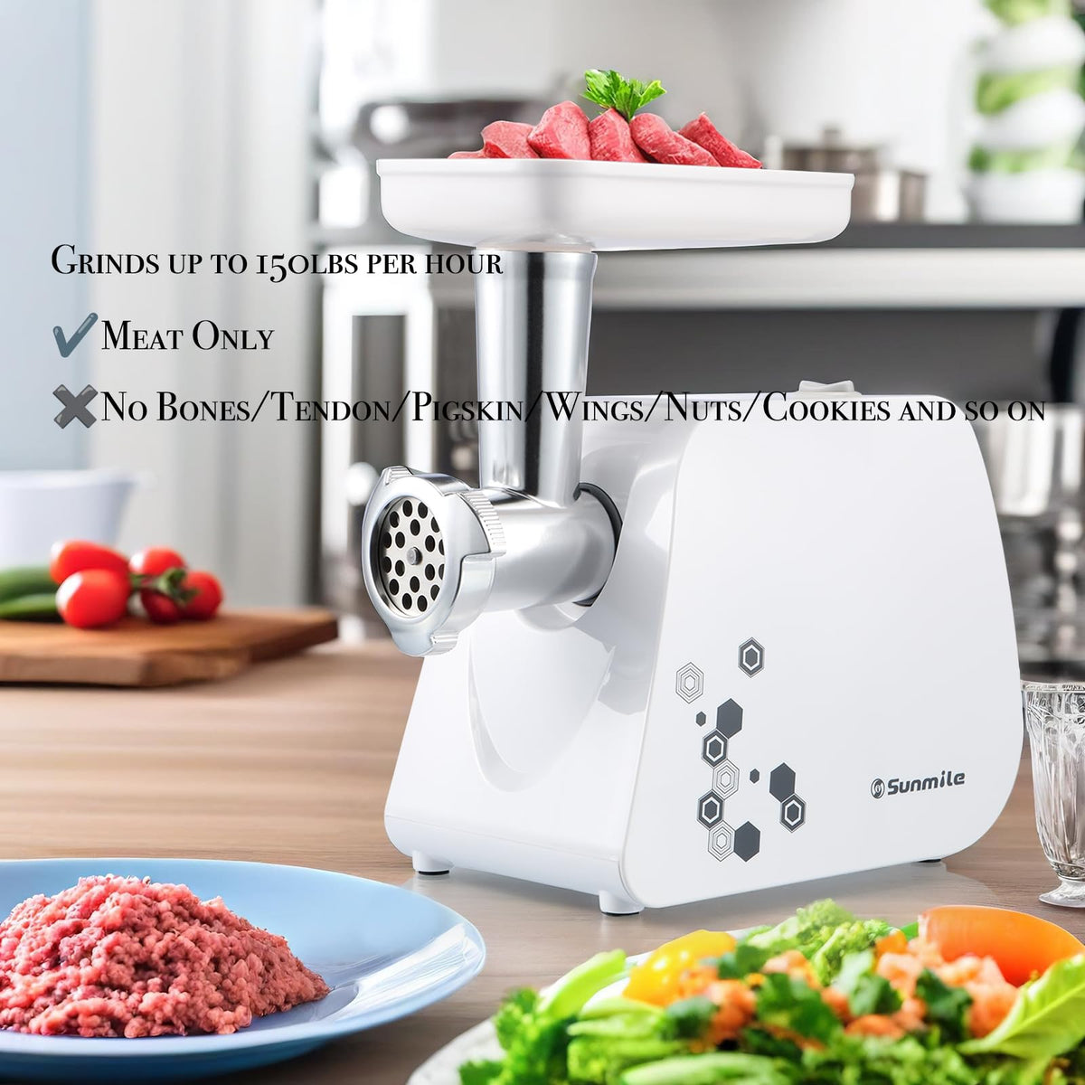 Sunmile sausage stuffer attachment for easy homemade sausage filling