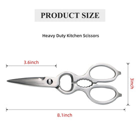 Sunnecko Heavy Duty Kitchen Scissors tackle meat fish and herbs with versatile cutting capability