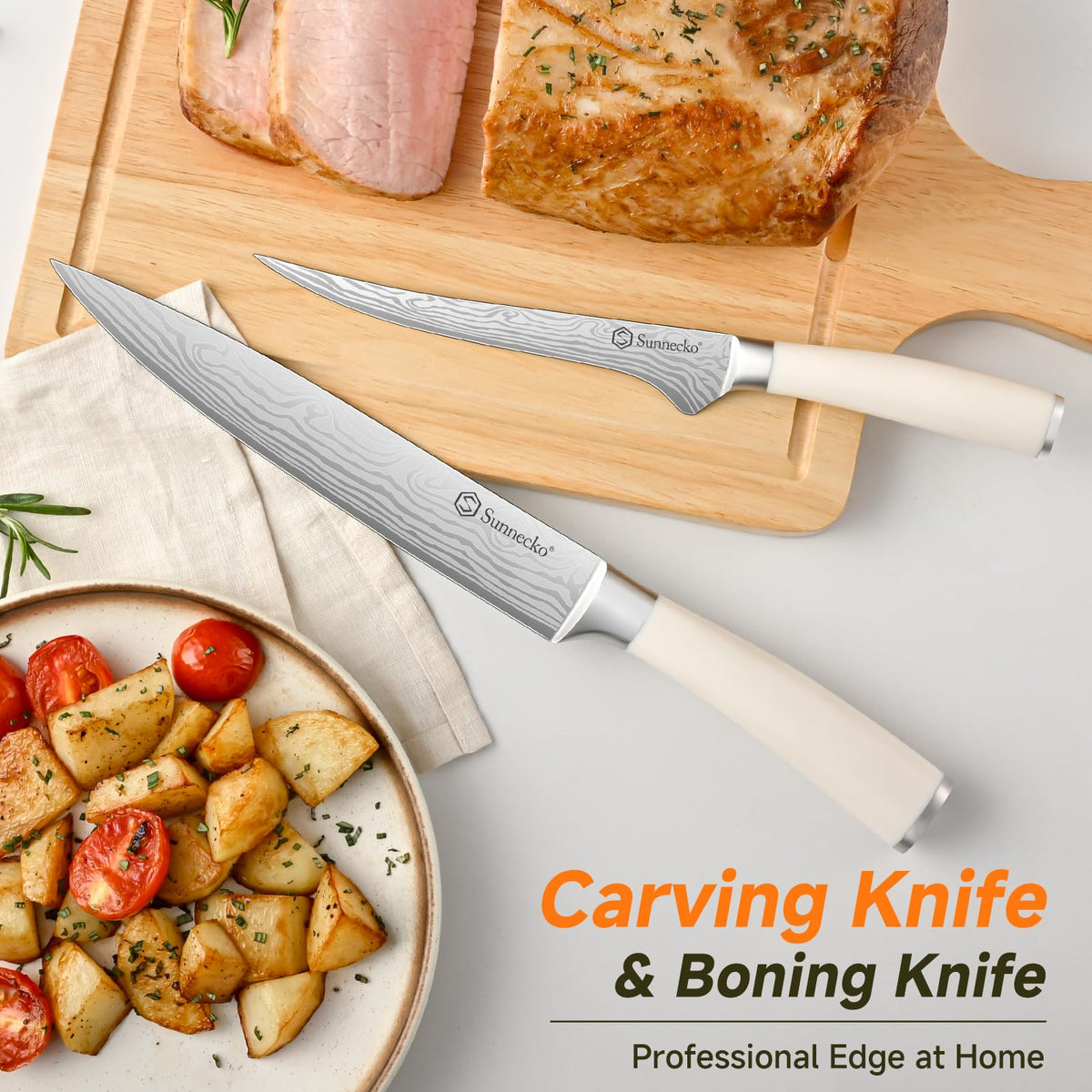 Sunnecko 5-inch utility knife versatile for everyday prep.