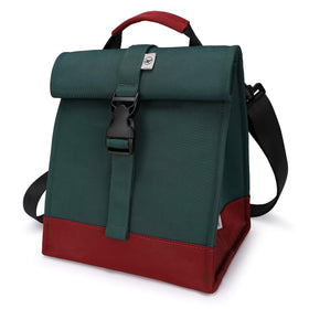 Sunny Bird insulated lunch bag with rolltop closure keeps meals fresh on the go.