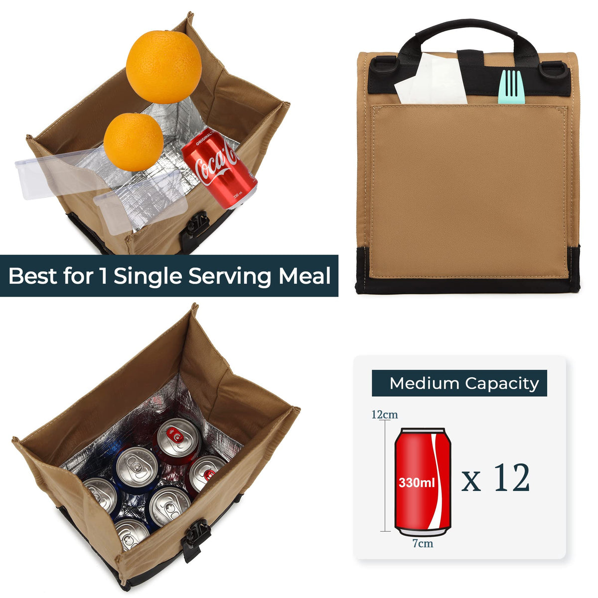 Sunny Bird lunch bag foldable compact design for versatile carry.