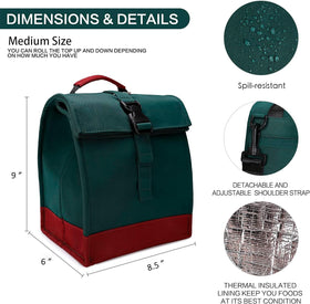 Sunny Bird rolltop design keeps contents secure and accessible.