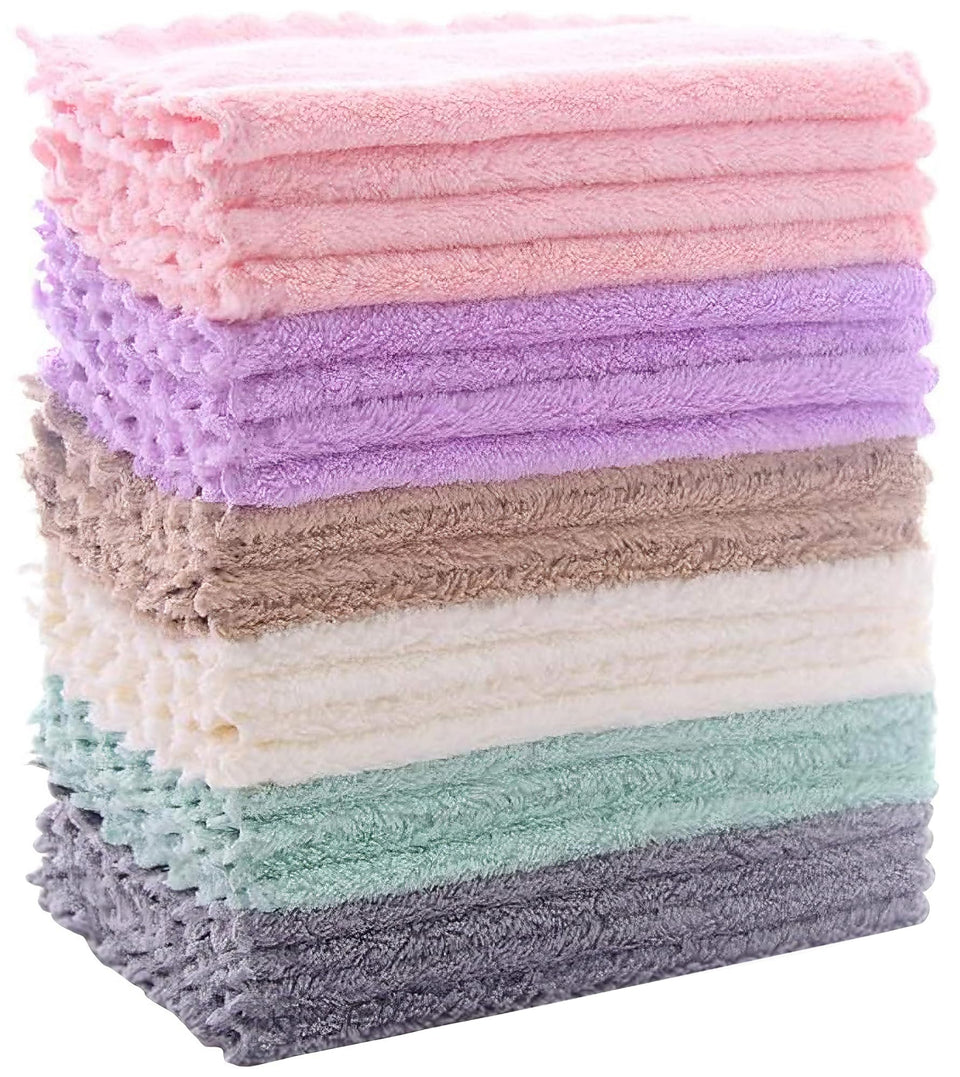 Sunny zzzZZ 24-pack dishcloths multicolor stack for quick kitchen tidy.