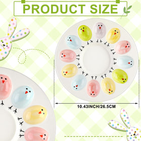 Sunnychicc ceramic deviled egg plate displays eggs neatly for elegant Easter appetizers.