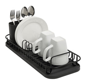 SunnyPoint NeverRust over-sink dish rack showing rustproof design and space-saving layout